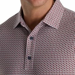 FootJoy Loop Print Lisle Merlot Mens Golf Polo -Single Iron Shop 22711 MERLOTWHTGRY 2 8898a863 b909 414a 956a 302702387217