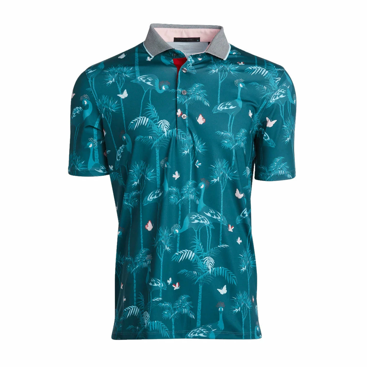 Greyson Heron Dance Garter Mens Golf Polo 1 Greyson Heron Dance Garter Mens Golf Polo