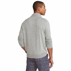 Polo Ralph Lauren Half Button Mock Light Grey Heather Mens Golf Sweater -Single Iron Shop 22805 GOLFLTGRYHTH 2