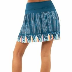 Lucky In Love Borderline Pleated Indigo 17.25in Womens Golf Skort -Single Iron Shop 22874 INDIGO402 2 49d767cf 400f 48a7 aff5 ec60ccd63ae1
