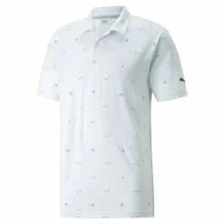 PUMA Golf Puma CLOUDSPUN H8 Golf Mens Golf Polo -Single Iron Shop 23306 BRIGHTWHITE01 2 387a6d67 c381 46f3 bec5 b8c3b7c0a30b