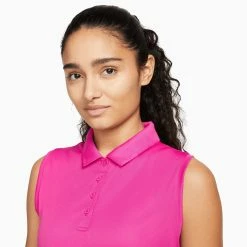 Nike Golf Nike Dri-FIT Victory Womens Sleeveless Golf Polo 8 Nike Golf Nike Dri-FIT Victory Womens Sleeveless Golf Polo -Single Iron Shop 23564 ACTIVEPINK621 2