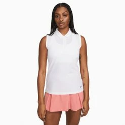 Nike Golf Nike Dri-FIT Victory Womens Sleeveless Golf Polo 9 Nike Golf Nike Dri-FIT Victory Womens Sleeveless Golf Polo -Single Iron Shop 23564 WHITE100