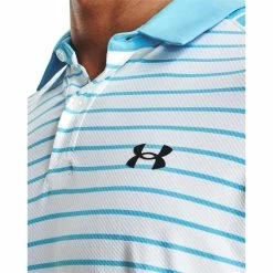 Under Armour Iso-Chill Mix Stripe Mens Golf Polo -Single Iron Shop 23914 FRESCOBLUE481 2 ca821ae1 9674 4ccc 91bb a9e33e3d1c0e