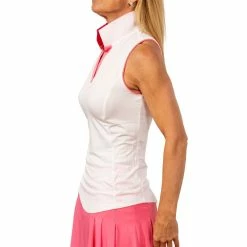 Scratch 70 Scratch Seventy Erin Womens Sleeveless Golf Polo -Single Iron Shop 24790 WHITEPINK 3cdc3fd8 6527 4021 8035 eed5a1416eaf