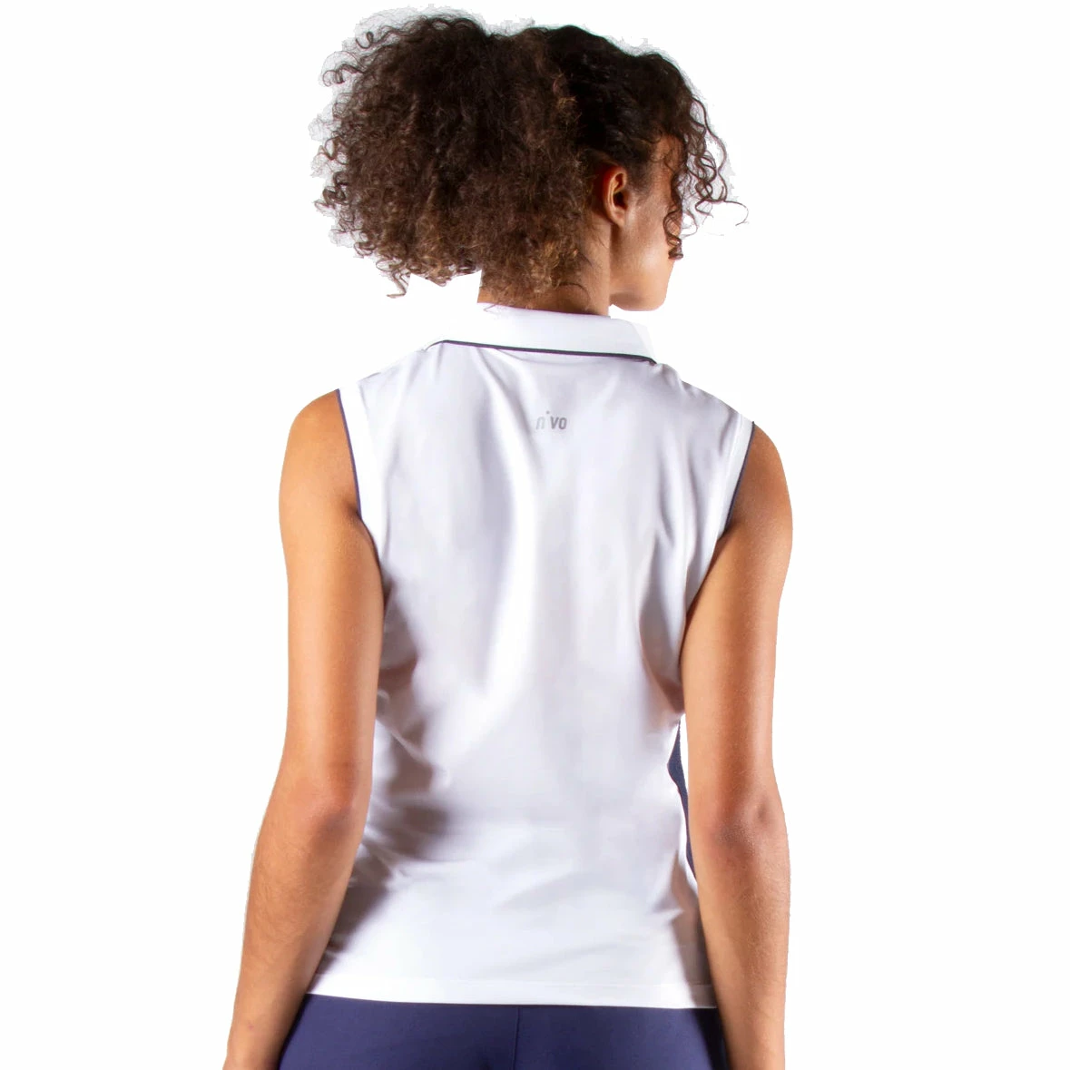 NVO Basia White Womens Sleeveless Golf Polo 2 NVO Basia White Womens Sleeveless Golf Polo - Image 2