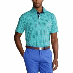 Polo Ralph Lauren Polo Golf Ralph Lauren Printed Pima Jersey Artsy Green Mens Golf Polo