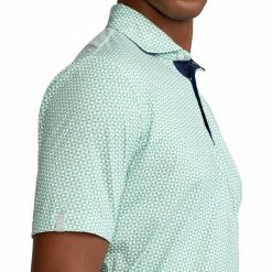 Polo Ralph Lauren Polo Golf Ralph Lauren Printed Pima Jersey Outback Green Mens Golf Polo -Single Iron Shop 24935 OUTBACKGREEN 2
