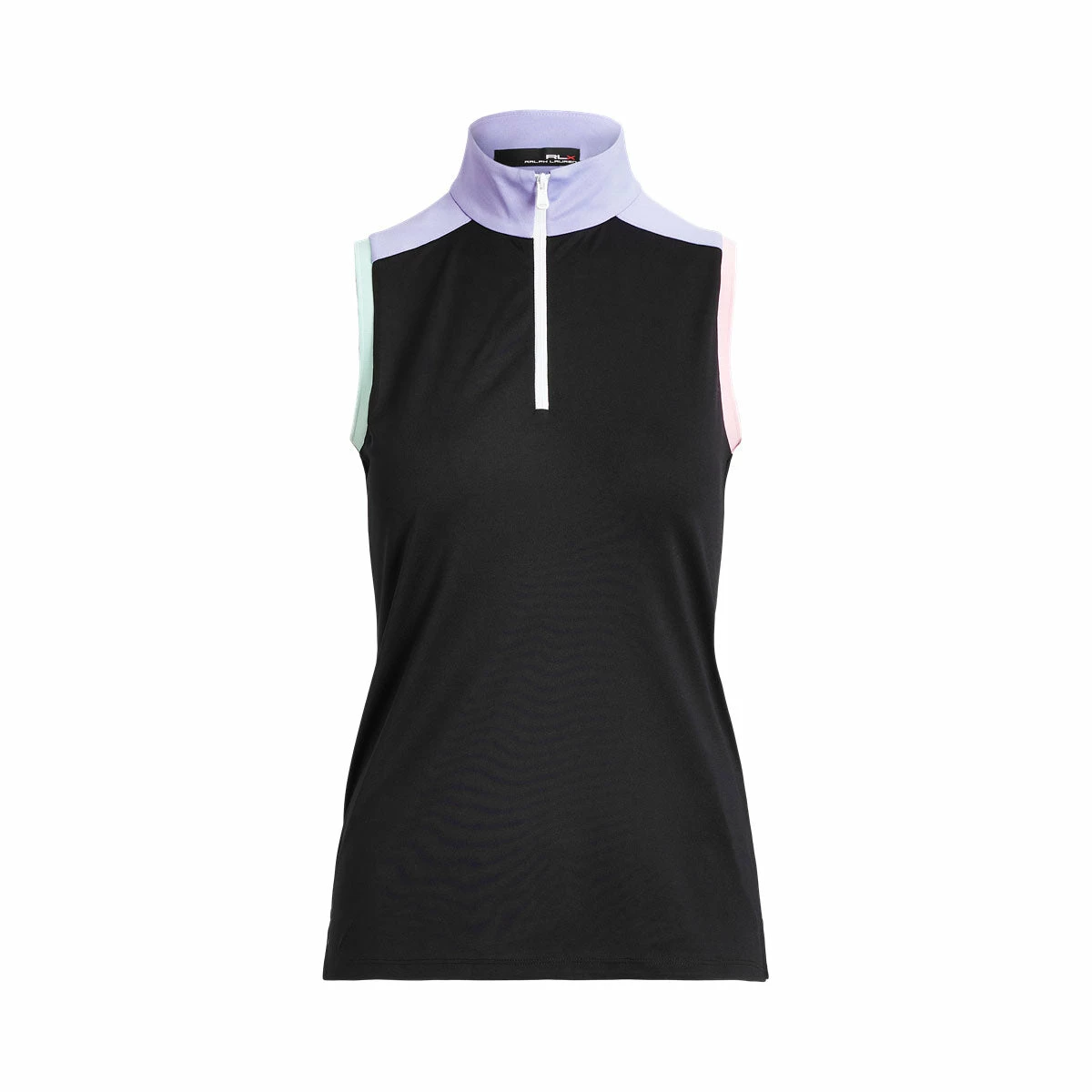 Polo Ralph Lauren RLX Ralph Lauren Tri-Colored Airtech Pique Blk Multi Womens Sleeveless Golf Polo 1 Polo Ralph Lauren RLX Ralph Lauren Tri-Colored Airtech Pique Blk Multi Womens Sleeveless Golf Polo