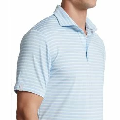 Polo Ralph Lauren RLX Ralph Lauren Lightweight Multi Stripe 2 Elite Blue Mens Golf Polo -Single Iron Shop 25026 ELITEBLUMULTI 2