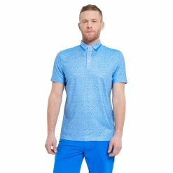 Redvanly Hewes Colbalt Sky Blue Mens Golf Polo