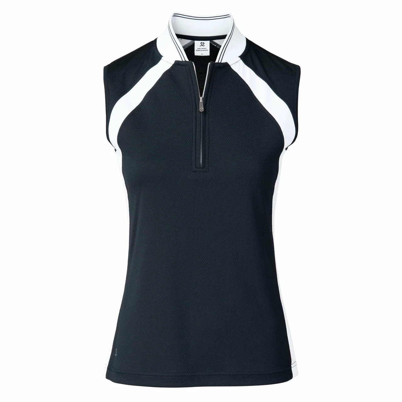 Daily Sports Carole Navy Womens Sleeveless Golf Polo 1 Daily Sports Carole Navy Womens Sleeveless Golf Polo