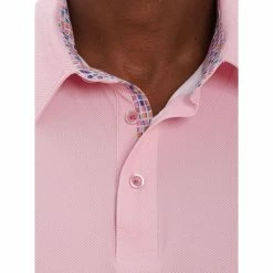Robert Graham Burgon Mens Golf Polo 6 Robert Graham Burgon Mens Golf Polo -Single Iron Shop 25816 LIGHTPINK 2