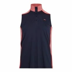 J.Lindeberg J. Lindeberg Farrow Navy Womens Sleeveless Golf Polo
