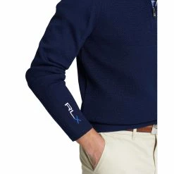 Polo Ralph Lauren RLX Ralph Lauren Thermocool Windblocked French Navy Mens 1/2 Zip Golf Sweater -Single Iron Shop 26893 FRENCHNAVY 2