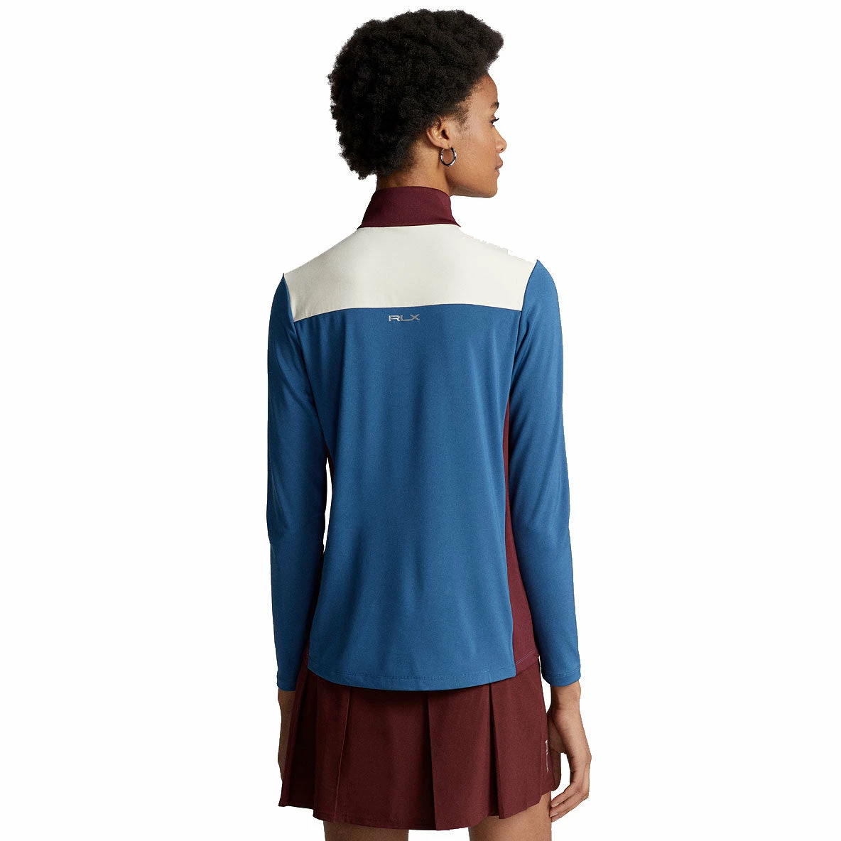 Polo Ralph Lauren RLX Ralph Lauren Power Stretch Cricket Indigo Blue Multi Womens Golf 1/4 Zip 2 Polo Ralph Lauren RLX Ralph Lauren Power Stretch Cricket Indigo Blue Multi Womens Golf 1/4 Zip - Image 2