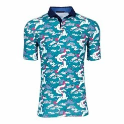 Greyson Wolf Slayer Jungle Mens Golf Polo