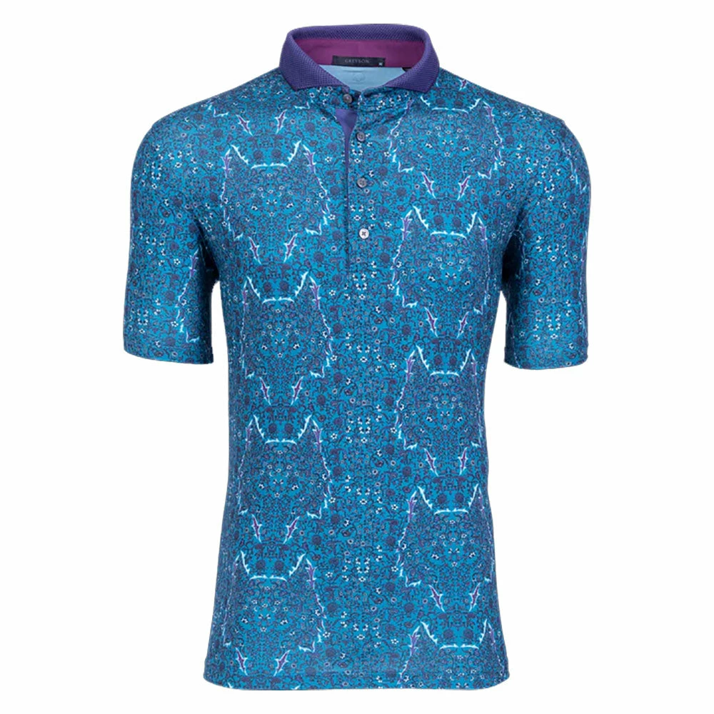 Greyson Herbarium Salamander Mens Golf Polo 1 Greyson Herbarium Salamander Mens Golf Polo