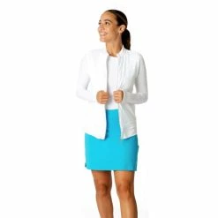 Sofibella Crushed Velvet Womens Golf Vest -Single Iron Shop 28020 WHITE