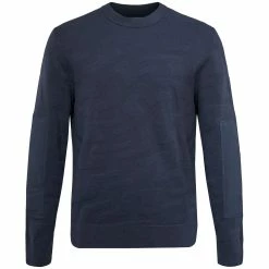 J.Lindeberg J. Lindeberg Swirl Knitted Navy Mens Golf Sweater -Single Iron Shop 30681 BRIDGNAVYO466 2