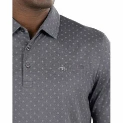 TravisMathew Eagle Peak Heather Dark Grey Mens Golf Polo -Single Iron Shop 30734 HTHRGREY9HDG 2