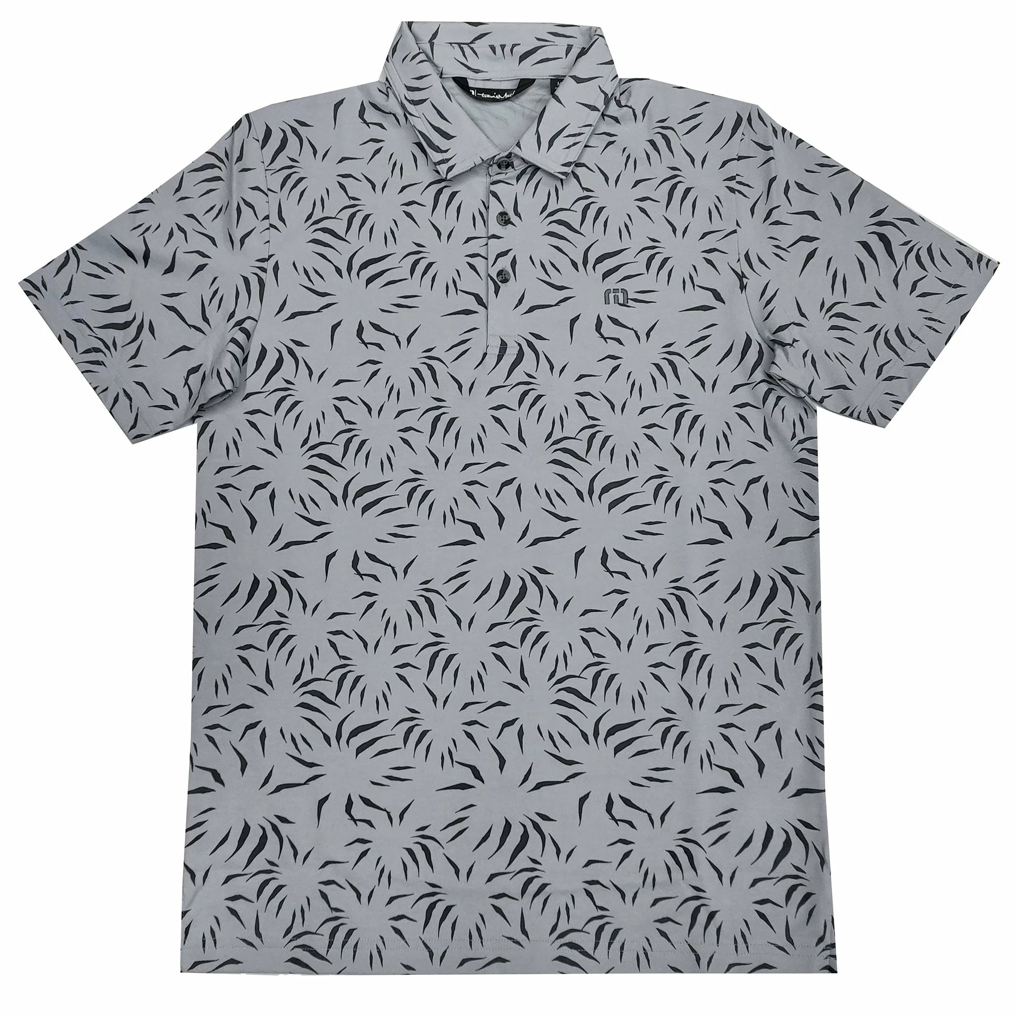 TravisMathew Downhill Heather Silver Bullet Mens Golf Polo 1 TravisMathew Downhill Heather Silver Bullet Mens Golf Polo