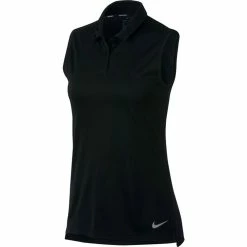 Nike Golf Nike Dri Fit Solid Womens Sleeveless Golf Polo