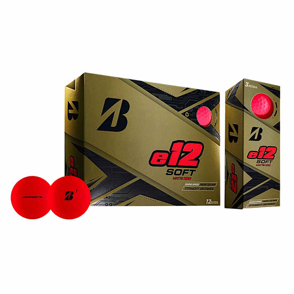 Bridgestone E12 SOFT Red Golf Balls - Dozen 1 Bridgestone E12 SOFT Red Golf Balls - Dozen