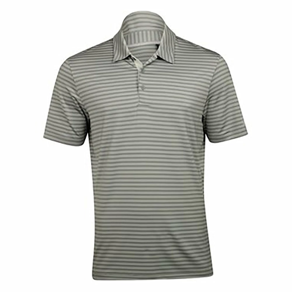 Adidas Golf Adidas Ultimate 2-Color Stripe Mens Golf Polo 1 Adidas Golf Adidas Ultimate 2-Color Stripe Mens Golf Polo