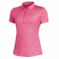 Under Armour Zinger 2.0 Heather Womens Golf Polo -Single Iron Shop UW0467 CERISE550T